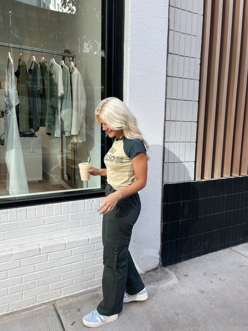 The Izzie Cargo Pant // Dark Grey